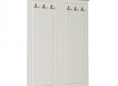 Country style coat rack wall wardrobe wood coat hanger white new